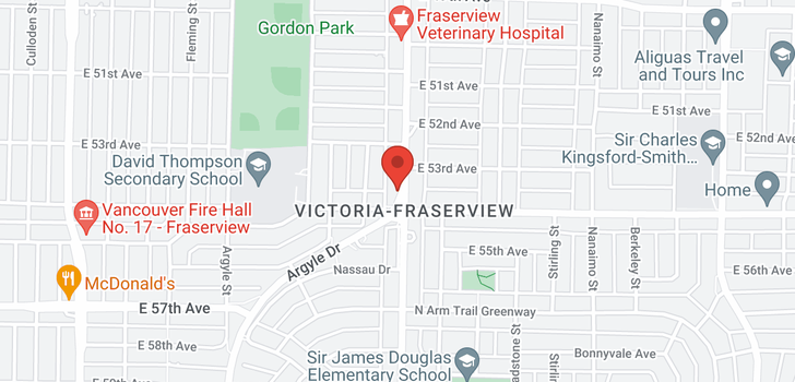 map of 302 6991 VICTORIA DRIVE